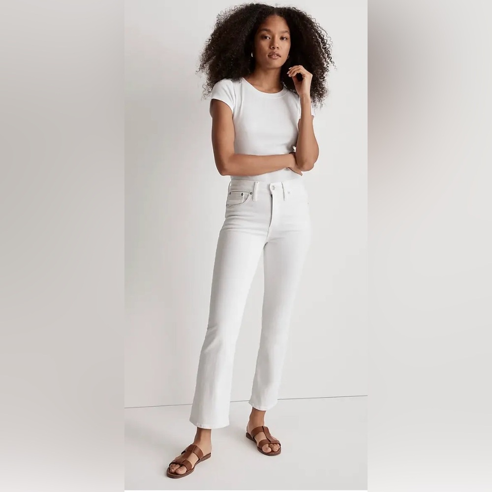 Madewell Kick Out White Jeans